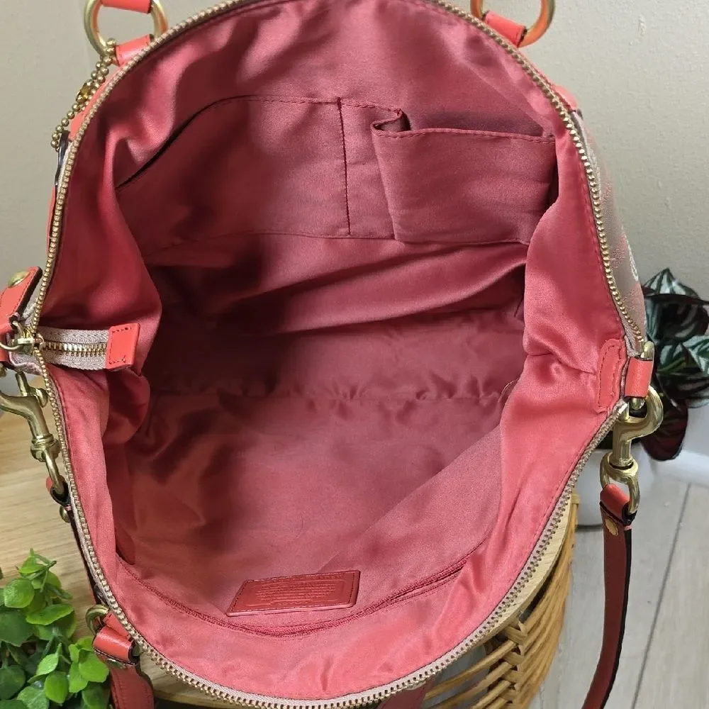 Coach Ashley Dotted Op Art Tote & Matching Wallet